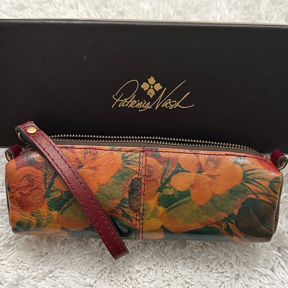 Patricia Nash Multicolor Floral Leather Wristlet